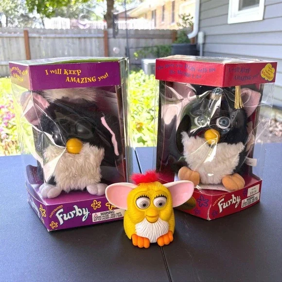 Tiger Electronics Furby 1999 Graduation Limited Edition Tuxedo Lot  PARTS ONLY