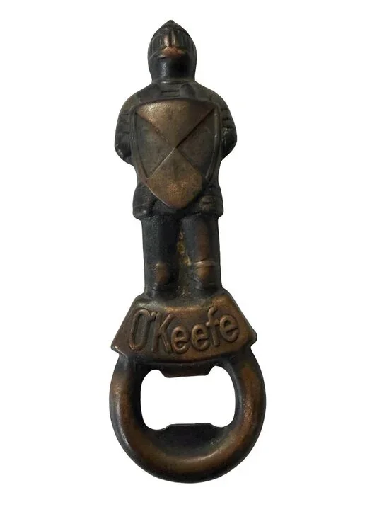 Vintage O'Keefe Knight Bottle Opener Cast Metal Figural Breweriana 6