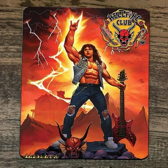 Mouse Pad Eddie‎ Munson Rock God Stranger Things Hellfire Club
