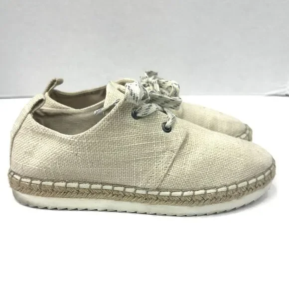 Universal Thread Joelle Women's Size 8.5 Beige Woven Espadrille Sneakers Shoes