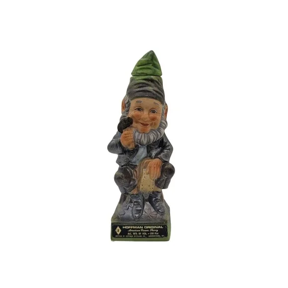 Vintage Hoffman Original Gnome Leprechaun Sherry Decanter 1/10 Pint Empty 6.5