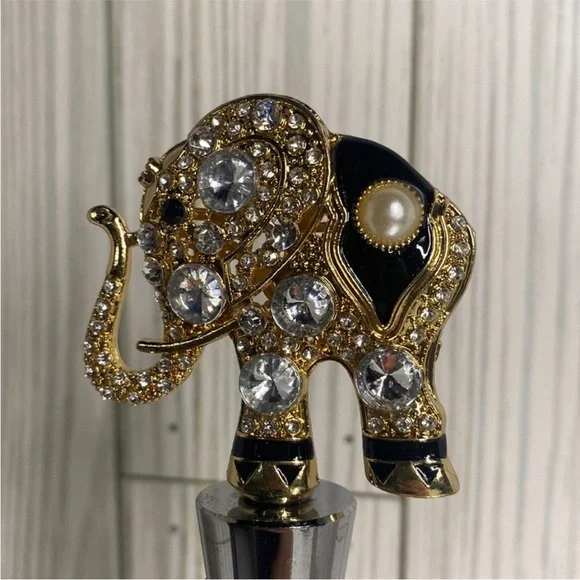 Jeweled Elephant Bottle Stopper