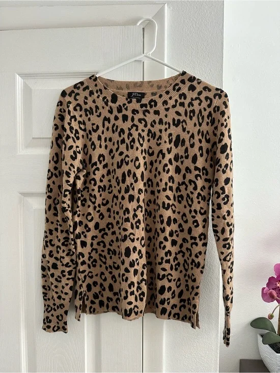 J. Crew Leopard Print Sweater