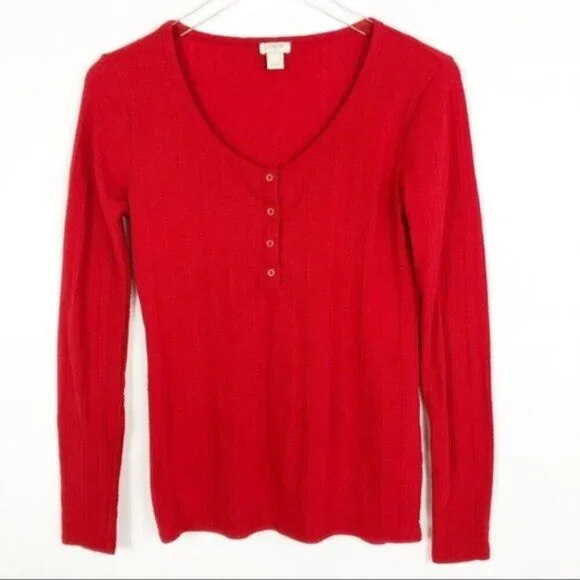 J. Crew | Red Thermal Top Sz S