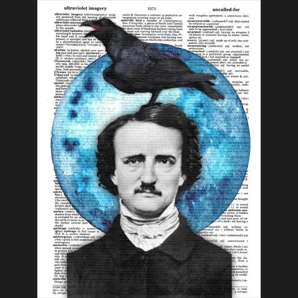Edgar Allan Poe The Raven Dictionary Art Print