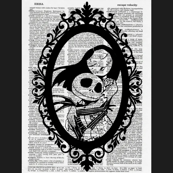 Nightmare Before Christmas Jack Sally Art Print