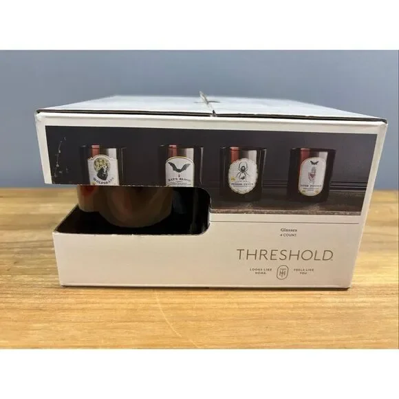Threshold Halloween 4-piece drinking whiskey glasses