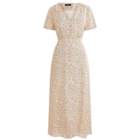 J. Crew Cottagecore V-neck Midi Maxi Dress in Field Day Floral Print size 16
