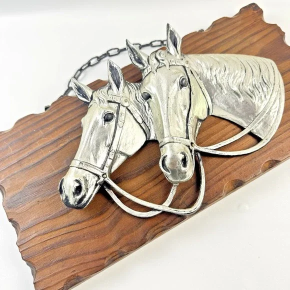 VTG 3D  Silver Horse Head Wall Mount 13.5