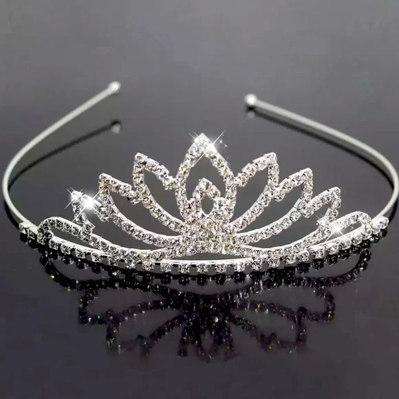 🌟 Rhinestone Crown Headband Bridal Tiara