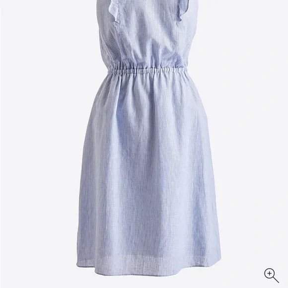 J. Crew Blue Striped Midi Dress