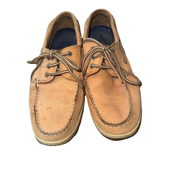 Sebago Docksiders tan brown leather boat shoes‎ Men's 9 M