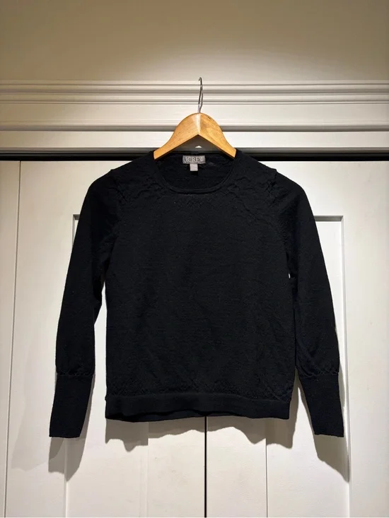 J. Crew Black Crewneck Sweater