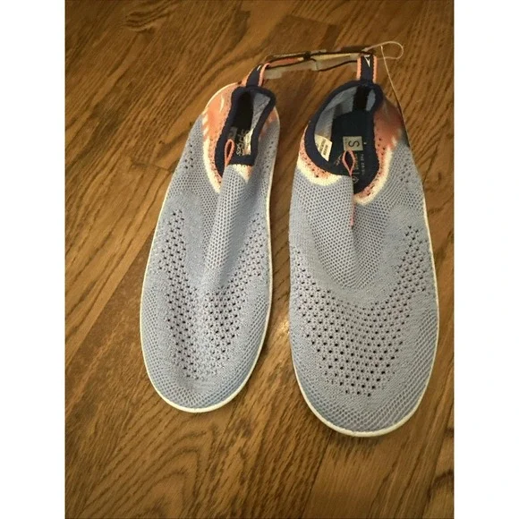 Speedo Surf Strider Women Water Shoes Curious Blue Knit Slip On Size S 5-6 NEW