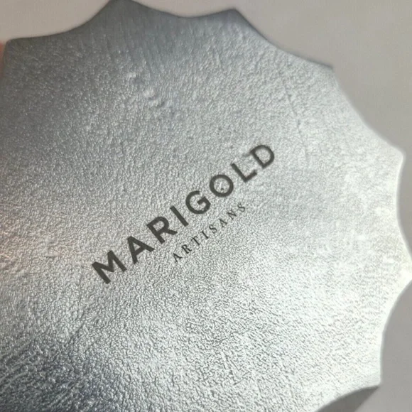 NEW NEW Marigold Artisans Silver and Grey Enamel Fluted Bowl