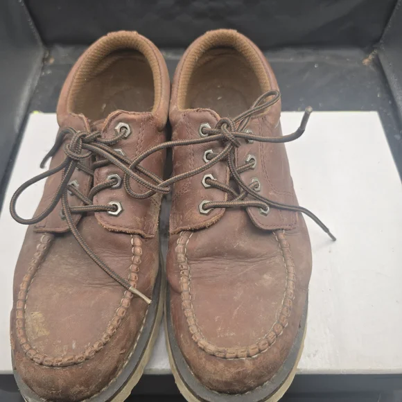 Fox Men's Brown Leather‎ Boat Shoes