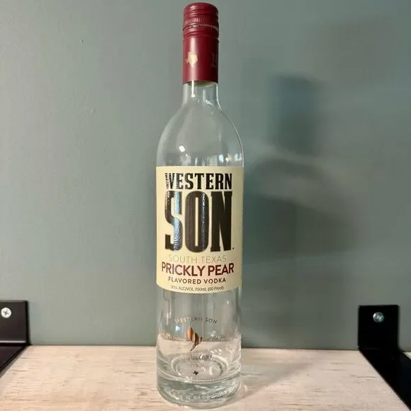 Western Sons Prickly Pear Vodka Empty Liquor Alcohol Bottle | Crafts Upcycle Art