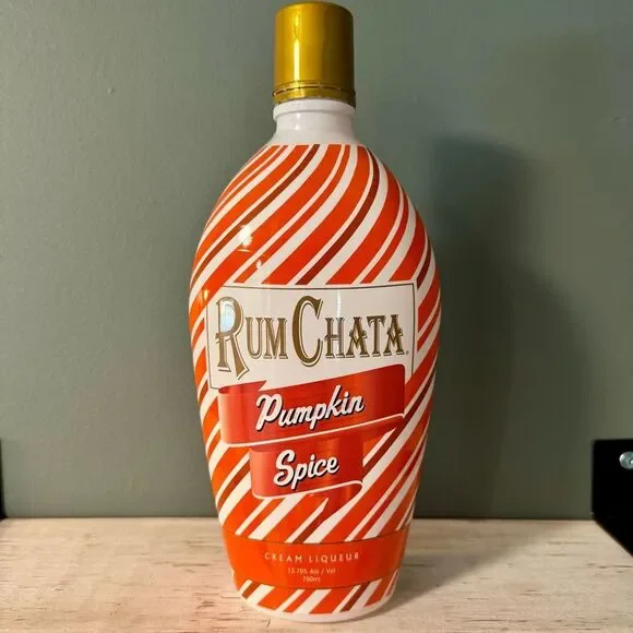 Rum Chata Pumpkin Spice Cream Liquor Empty Alcohol Bottle | Crafts Upcycle Art