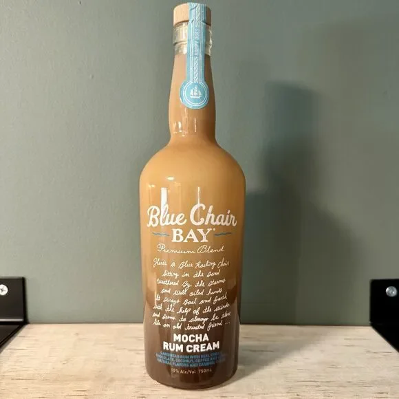 Blue Chair Bay Mocha Run Cream Empty Liquor Alcohol Bottle | Crafts Upcycle Art