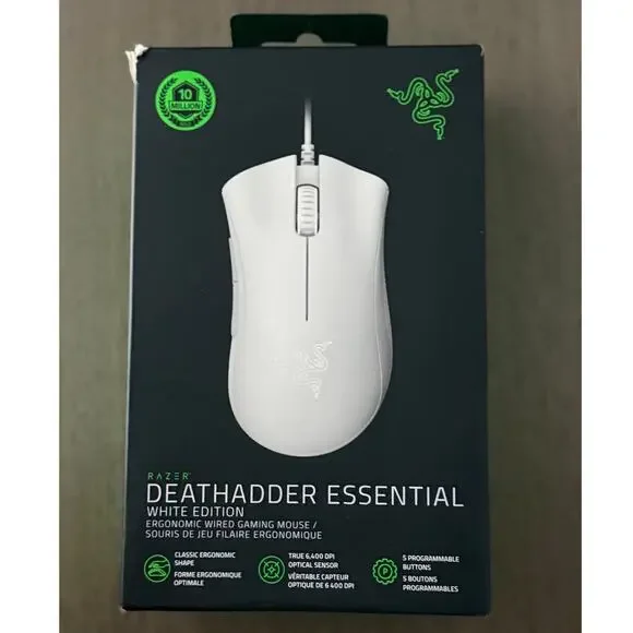 Sealed Razer Death Adder Gaming Mouse White Sealed Box