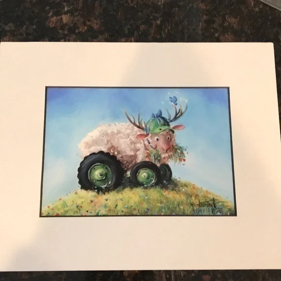 Brand new print EWES A DEER