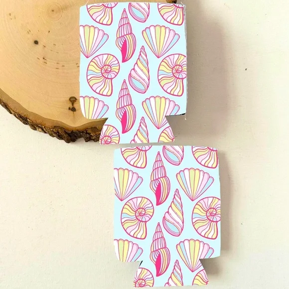 Summery Sublimated Koozies (Seashells) BBQ,Beach & Poo…