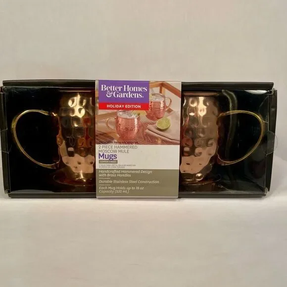 Better Homes & Gardens Hammered Moscow Mule Mugs