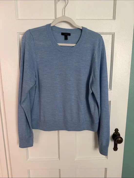 J. Crew Light Blue Crewneck Sweater