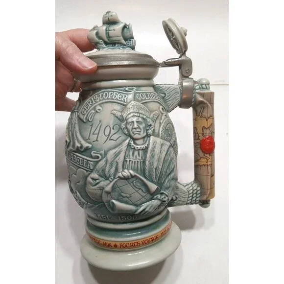 Vintage Avon 1992 Christopher Columbus New World Stein Made in Brazil #88413