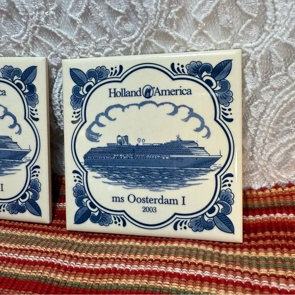 Vintage Holland America Coasters Set - ms Oosterdam I 2003