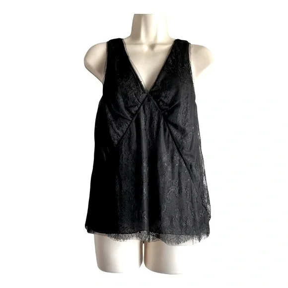 Vintage J. Crew Floral Lace Shell Tank Top