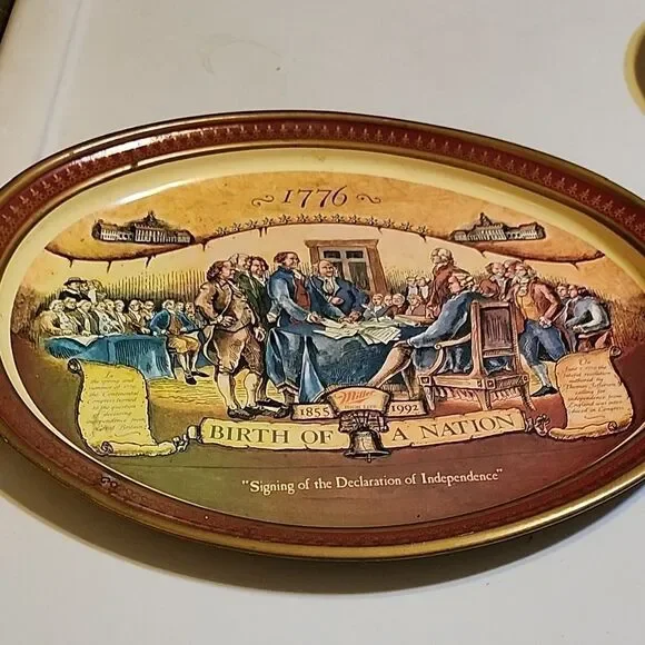 1992 Miller Beer Tin Serving Tray with Historical Scene