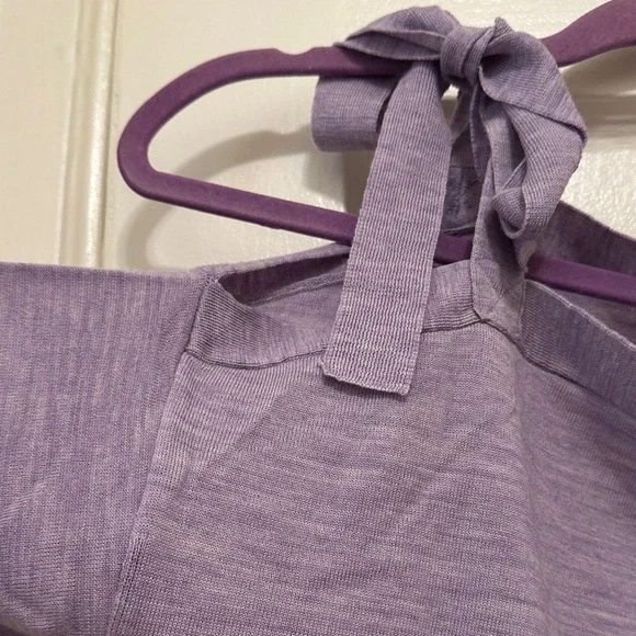 J. Crew Purple Off-the-Shoulder Sweater
