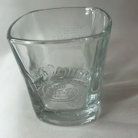 Jack Daniel’s Whiskey Rocks Glass Old No 7 Brand 8 Oz Engraved 3 1/2 In Tall Bar