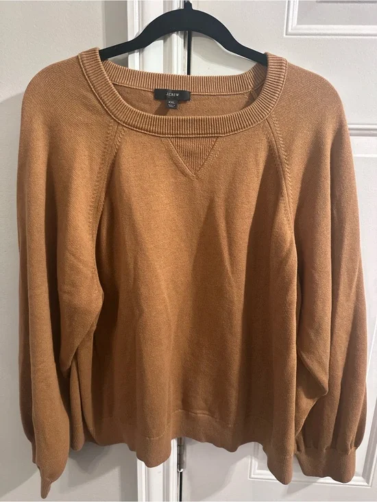 J. Crew Women's Crewneck Sweater in Camel