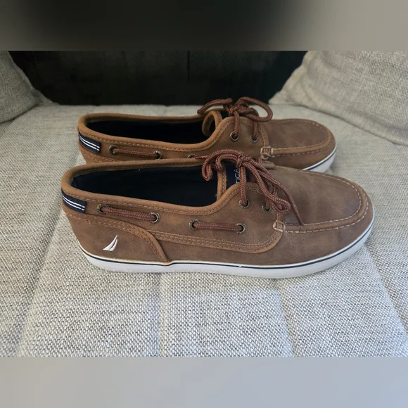 Worn Once Nautica Men's Brown Boat Shoes Size 6