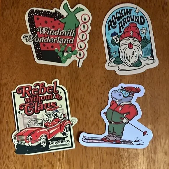 NEWEST DUTCH BROS LOGO HOLIDAY STICKERS