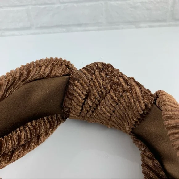 NEW! Anthropologie Trudie Velvet Knotted Headband Copper