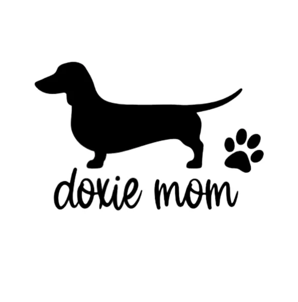 Doxie Mom Dachshund Dog Vinyl‎ Graphic Auto Wall Laptop Decal Animal Sticker