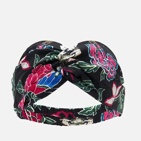 CAMILLA *Twilights Token* black floral silk woven twist boho headband