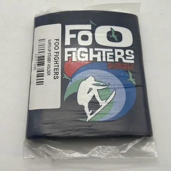 Foo Fighters surfs up stubby holder drink beer cup‎ sleeve concert release New