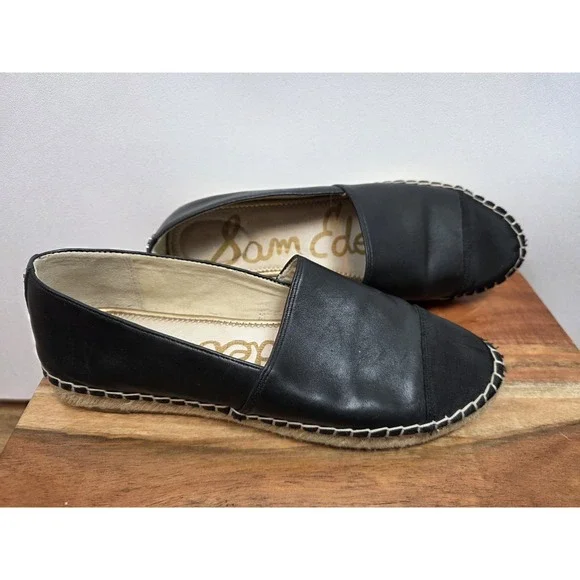 Sam Edelman Kesia Espidrille Loafer Women's Size 10.5 Black Slip On Comfort