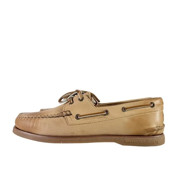 Sperry Gold Cup Authentic Original Burnished Tan Boat Shoes Mens 10.5M STS24497