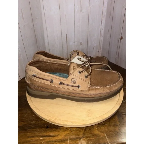 Sperry Top-Sider Mako 2-Eye Leather Boat Shoes Mens 8.5
