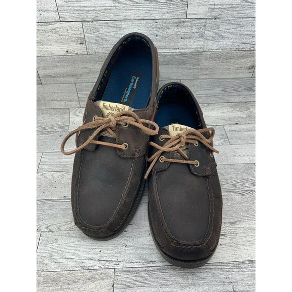 Timberland Earthkeepers‎ Mens Size 11.5M Brown Leather Boat Shoes Anti Fatigue