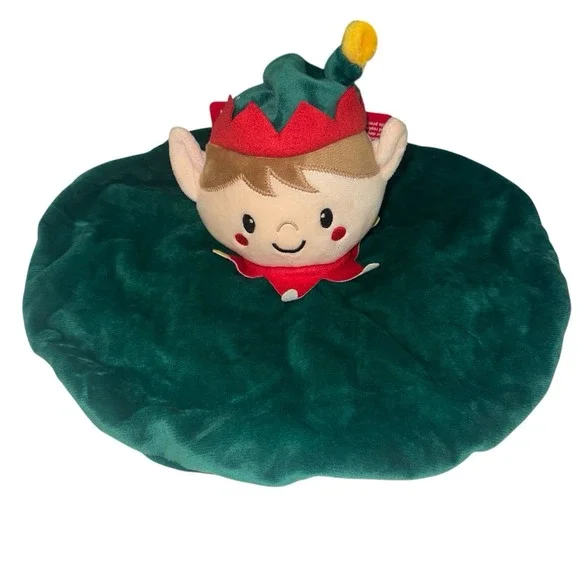 Merry and Bright ELF Crinkle Blanket Plush Dog Throw Plush Toy Shake Play Cutesy