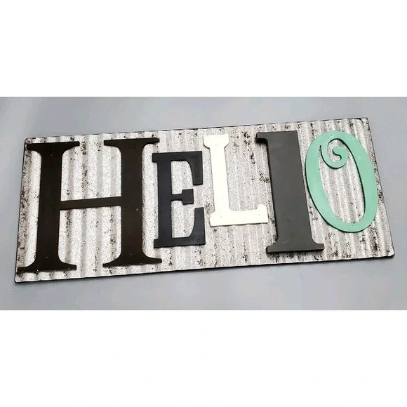 Quirky Modern Style Galvanized Tin 