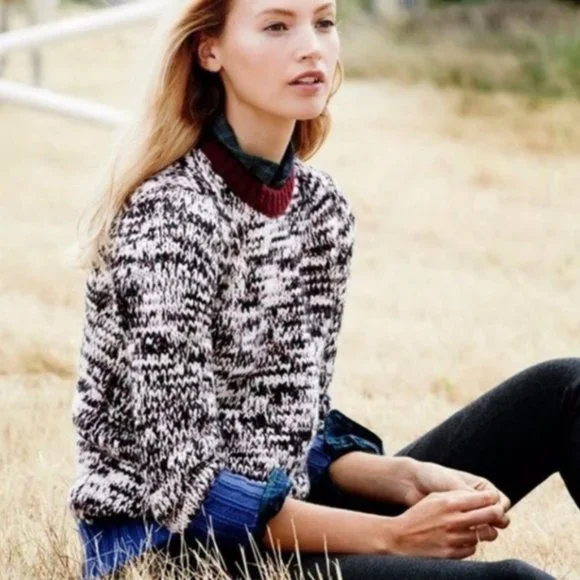 J.Crew Sweater Marled Colorblock Crew Neck J. Crew