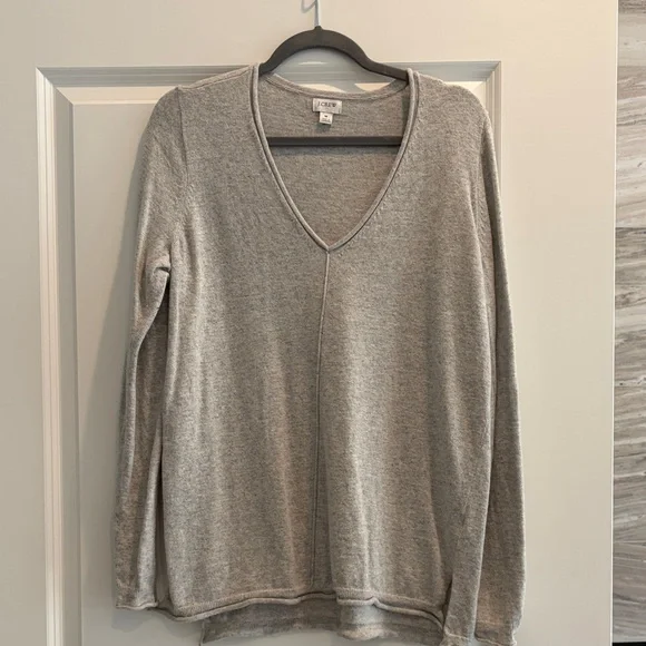 J. Crew Gray V-Neck Sweater