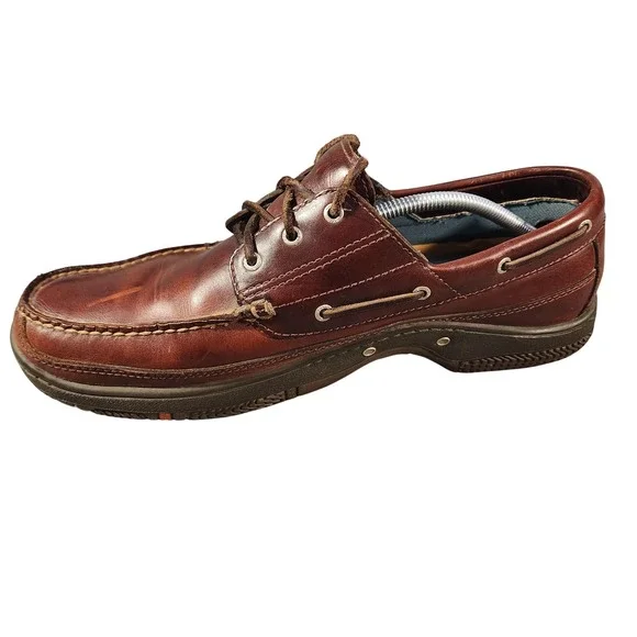 Orvis Shoes Mens Size 13 Brown Leather Boat Deck Moc‎ Toe Casual Lace Up Comfort